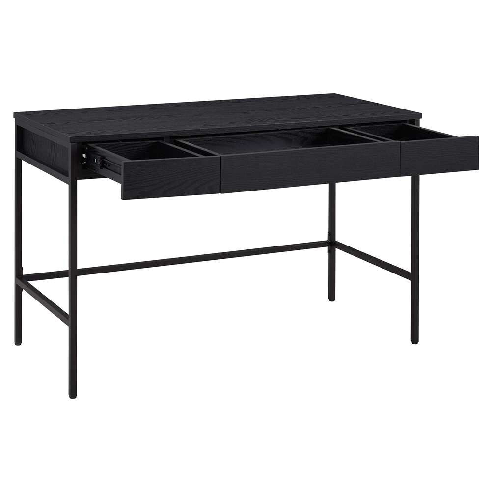 Hudson & Canal - Evans 47.75in Wide Rectangular Writing Desk in Black - OF1298 veiw 5