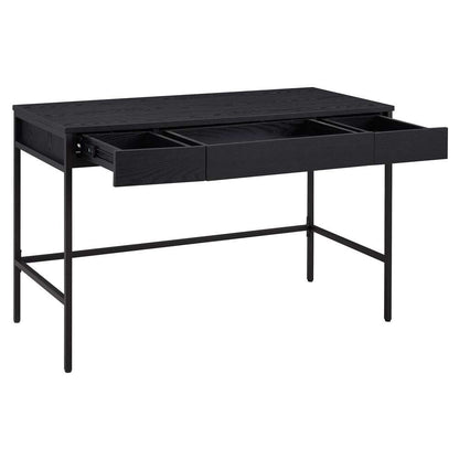 Hudson & Canal - Evans 47.75in Wide Rectangular Writing Desk in Black - OF1298 veiw 5