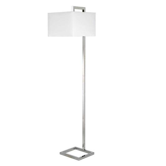Hudson & Canal - Grayson 68in Tall Floor Lamp with Fabric Shade in Polished Nickel/White - FL0414 veiw 1