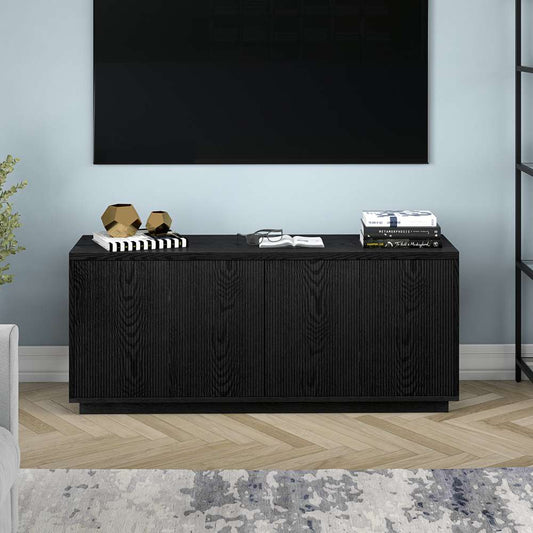 Hudson & Canal - Hanson Rectangular TV Stand for TVs up to 65in in Black Grain - TV1696 veiw 2