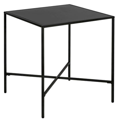 Hudson & Canal - Henley 20in Wide Square Side Table with Metal Top in Blackened Bronze - ST0829 veiw 1