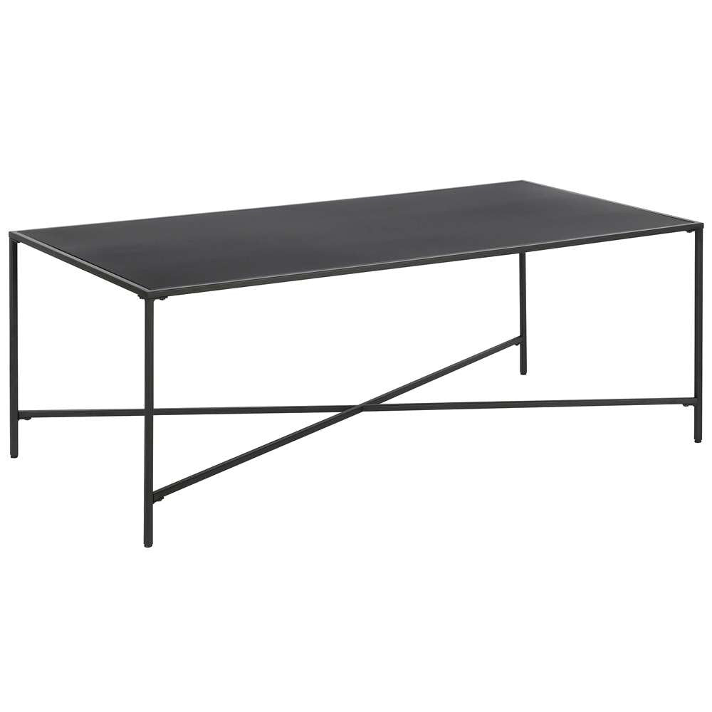 Hudson & Canal - Henley 48in Wide Rectangular Coffee Table with Metal Top in Blackened Bronze - CT0826 veiw 1