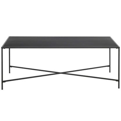 Hudson & Canal - Henley 48in Wide Rectangular Coffee Table with Metal Top in Blackened Bronze - CT0826 veiw 3