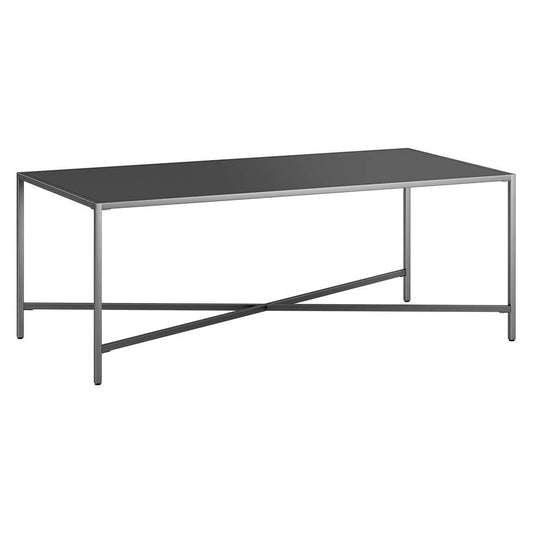 Hudson & Canal - Henley 48in Wide Rectangular Coffee Table with Metal Top in Gunmetal Gray - CT1590 veiw 1