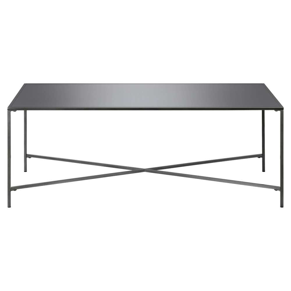 Hudson & Canal - Henley 48in Wide Rectangular Coffee Table with Metal Top in Gunmetal Gray - CT1590 veiw 3
