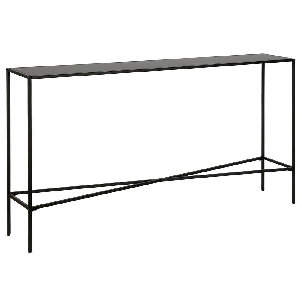 Hudson & Canal - Henley 55in Wide Rectangular Console Table with Metal Top in Blackened Bronze - AT0823 veiw 1