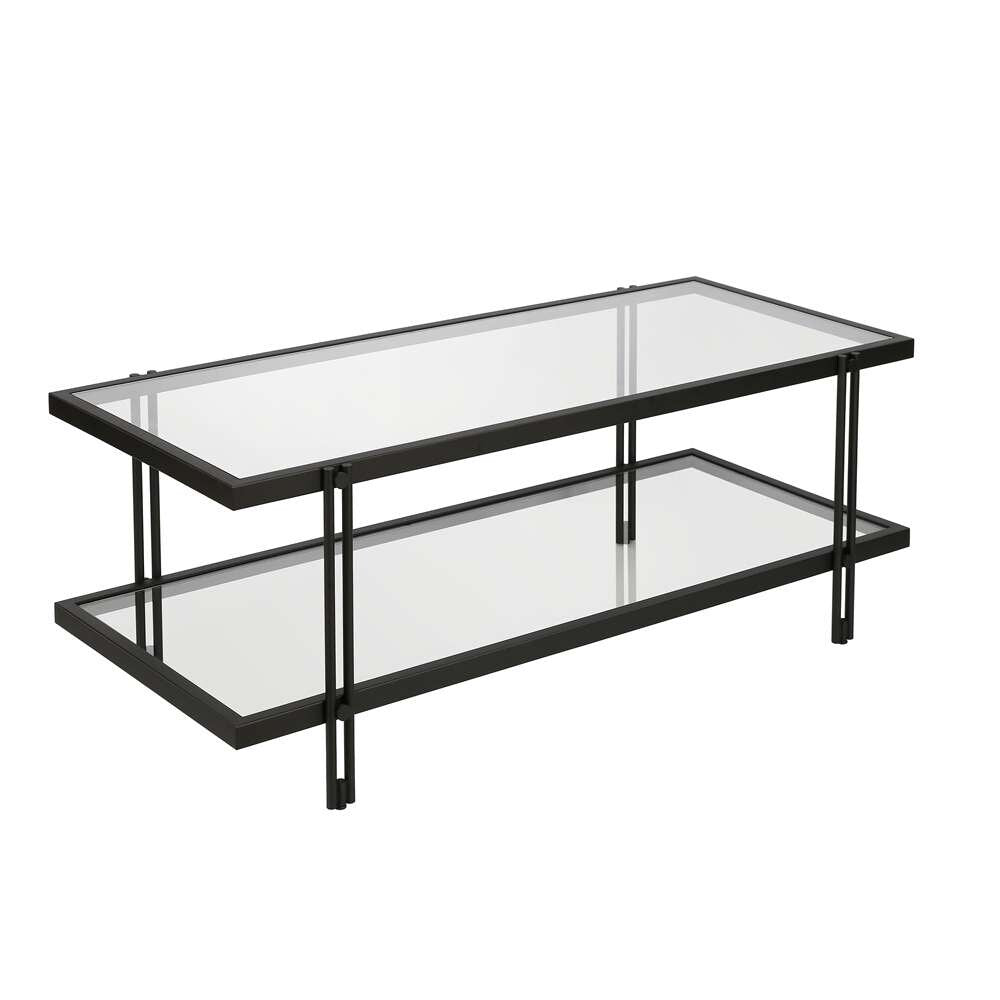 Hudson & Canal - Inez 45in Wide Rectangular Coffee Table in Blackened Bronze - CT0317 veiw 1