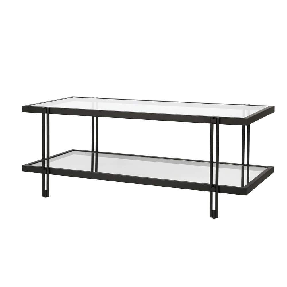 Hudson & Canal - Inez 45in Wide Rectangular Coffee Table in Blackened Bronze - CT0317 veiw 4