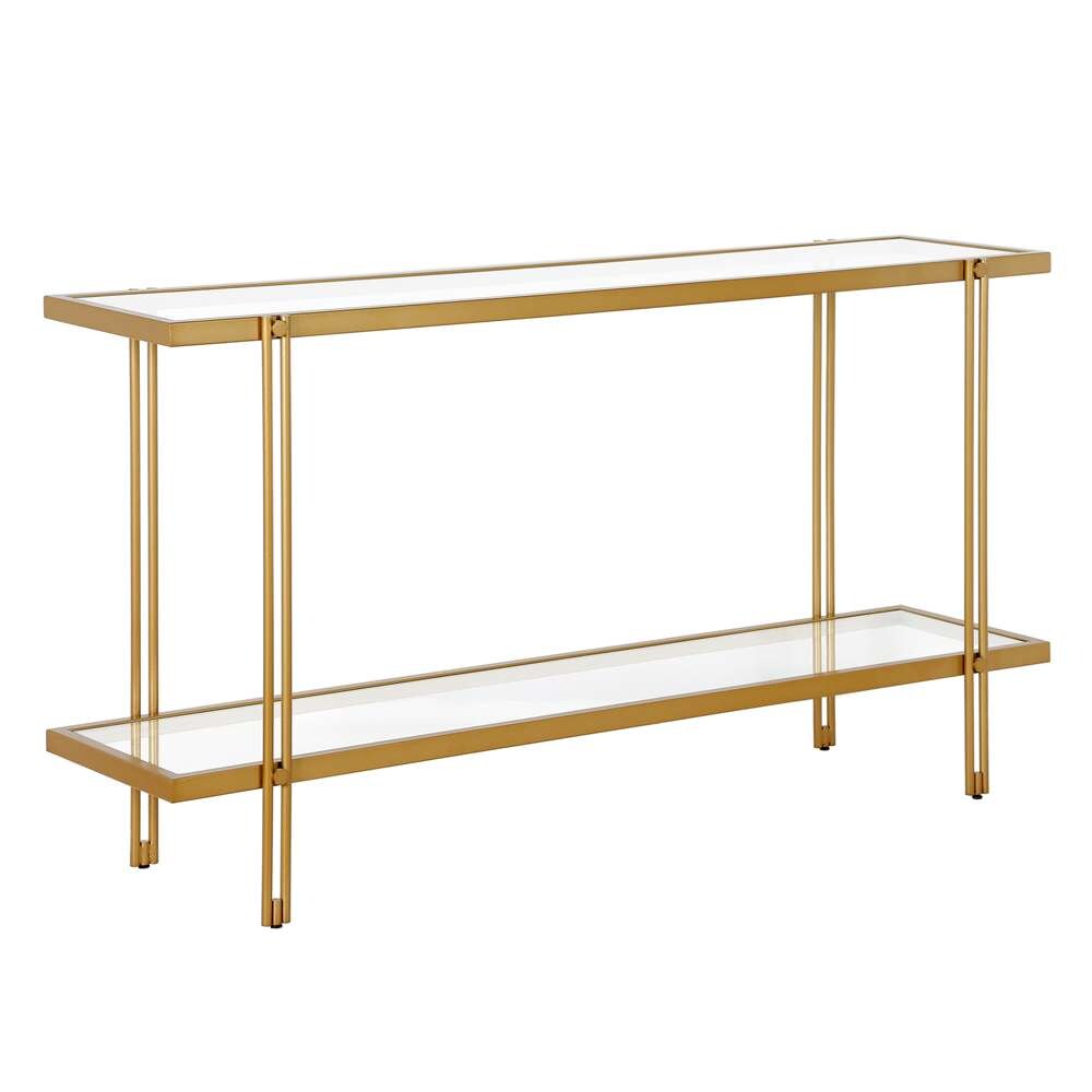 Hudson & Canal - Inez 55in Wide Rectangular Console Table in Brass - AT0984 veiw 1