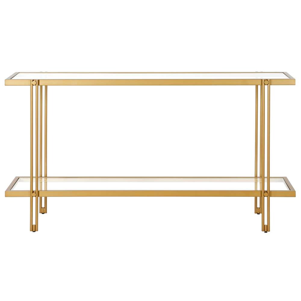 Hudson & Canal - Inez 55in Wide Rectangular Console Table in Brass - AT0984 veiw 3