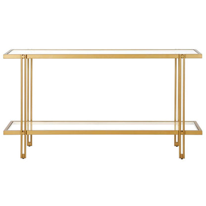 Hudson & Canal - Inez 55in Wide Rectangular Console Table in Brass - AT0984 veiw 3