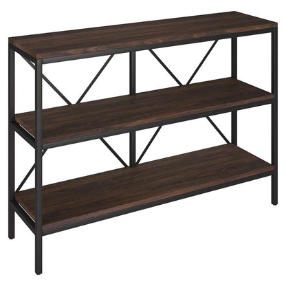 Hudson & Canal - Kira 42in Wide Rectangular Console Table In Blackened Bronze/Alder Brown - AT1882 veiw 1