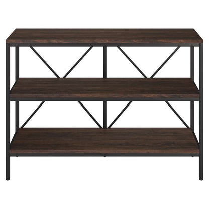 Hudson & Canal - Kira 42in Wide Rectangular Console Table In Blackened Bronze/Alder Brown - AT1882 veiw 3