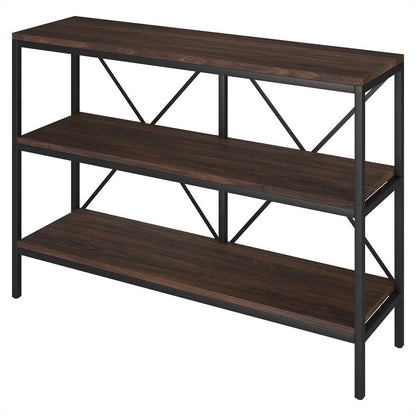 Hudson & Canal - Kira 42in Wide Rectangular Console Table In Blackened Bronze/Alder Brown - AT1882 veiw 4