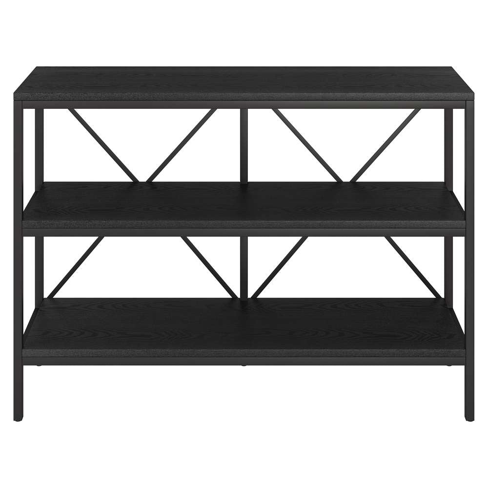 Hudson & Canal - Kira 42in Wide Rectangular Console Table in Blackened Bronze/Black Grain - AT1880 veiw 3