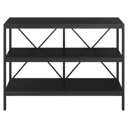Hudson & Canal - Kira 42in Wide Rectangular Console Table in Blackened Bronze/Black Grain - AT1880 veiw 3