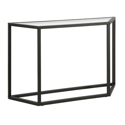 Hudson & Canal - Levi 44in Wide Trapezoid Console Table in Blackened Bronze - AT0428 veiw 1