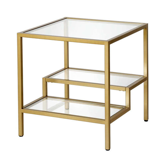 Hudson & Canal - Lovett 20in Wide Square Side Table in Brass - ST0360 veiw 1