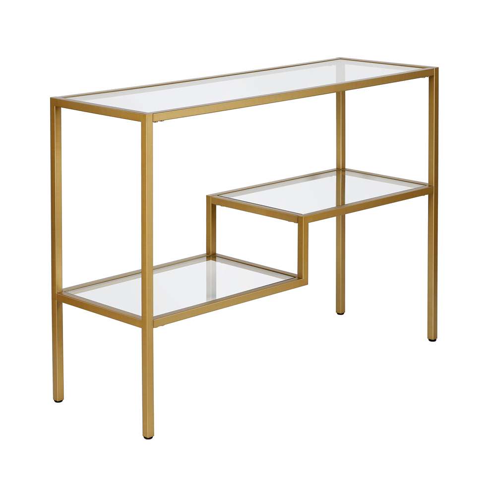 Hudson & Canal - Lovett 42in Wide Rectangular Console Table in Brass - AT0358 veiw 1
