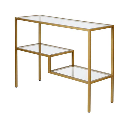 Hudson & Canal - Lovett 42in Wide Rectangular Console Table in Brass - AT0358 veiw 4