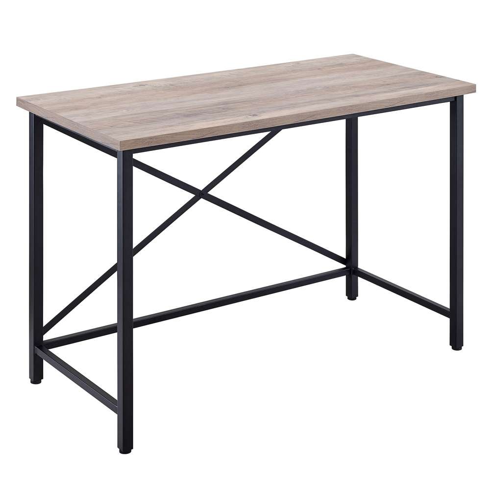 Hudson & Canal - Martina Rectangular 47.5in Wide Desk in Black/Gray Oak - OF0839 veiw 1