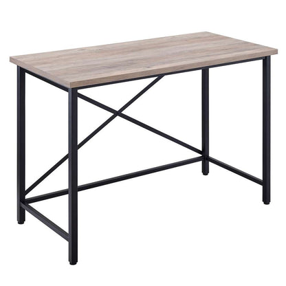 Hudson & Canal - Martina Rectangular 47.5in Wide Desk in Black/Gray Oak - OF0839 veiw 1