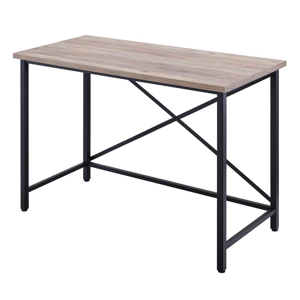 Hudson & Canal - Martina Rectangular 47.5in Wide Desk in Black/Gray Oak - OF0839 veiw 4