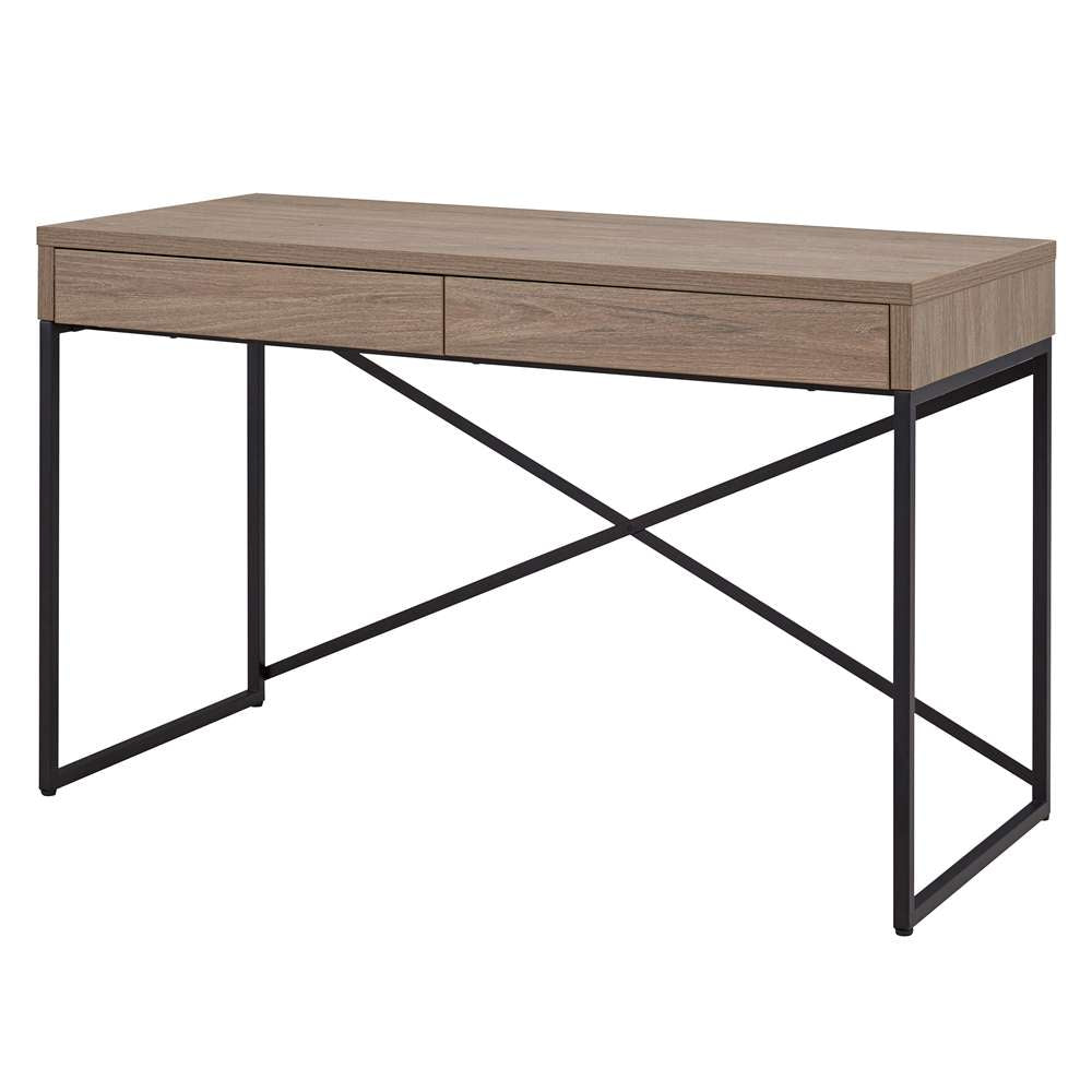 Hudson & Canal - Mason Rectangular 47.75in Wide Desk in Antiqued Gray Oak - OF1297 veiw 4