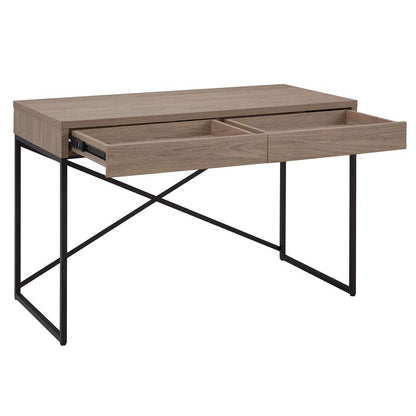 Hudson & Canal - Mason Rectangular 47.75in Wide Desk in Antiqued Gray Oak - OF1297 veiw 5