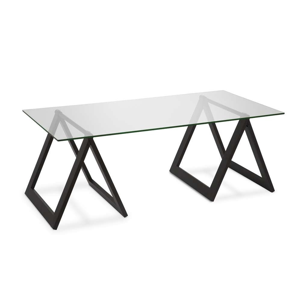 Hudson & Canal - Modara 46in Wide Rectangular Coffee Table in Blackened Bronze - CT0062 veiw 1
