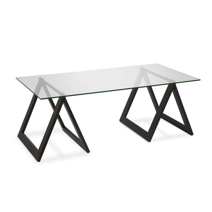 Hudson & Canal - Modara 46in Wide Rectangular Coffee Table in Blackened Bronze - CT0062 veiw 1