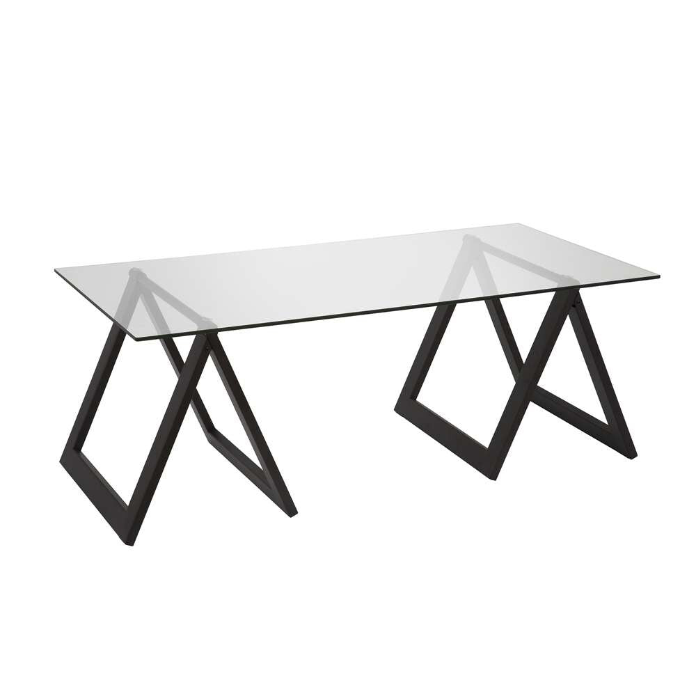 Hudson & Canal - Modara 46in Wide Rectangular Coffee Table in Blackened Bronze - CT0062 veiw 4
