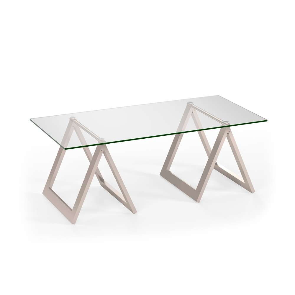 Hudson & Canal - Modara 46in Wide Rectangular Coffee Table in Satin Nickel - CT0063 veiw 4