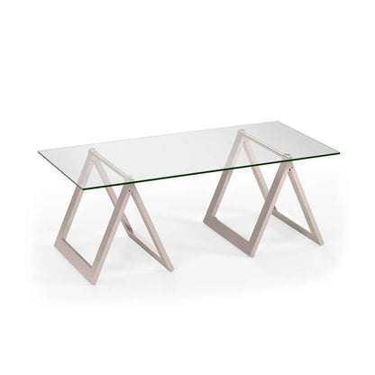 Hudson & Canal - Modara 46in Wide Rectangular Coffee Table in Satin Nickel - CT0063 veiw 4