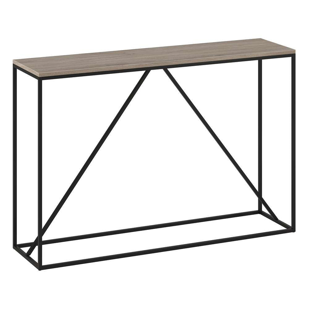 Hudson & Canal - Nia 45in Wide Rectangular Console Table in Blackened Bronze/Antiqued Gray Oak - AT1525 veiw 1