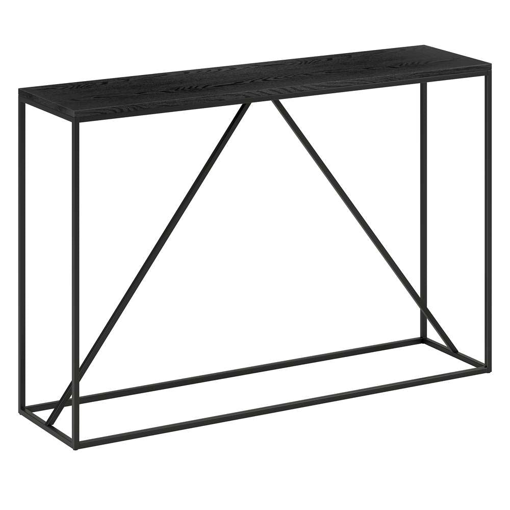Hudson & Canal - Nia 45in Wide Rectangular Console Table in Blackened Bronze/Black Grain - AT1524 veiw 1