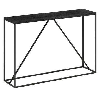 Hudson & Canal - Nia 45in Wide Rectangular Console Table in Blackened Bronze/Black Grain - AT1524 veiw 1