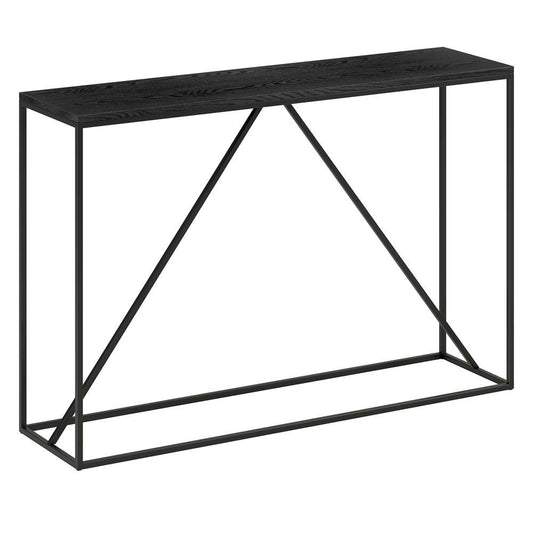 Hudson & Canal - Nia 45in Wide Rectangular Console Table in Blackened Bronze/Black Grain - AT1524 veiw 1