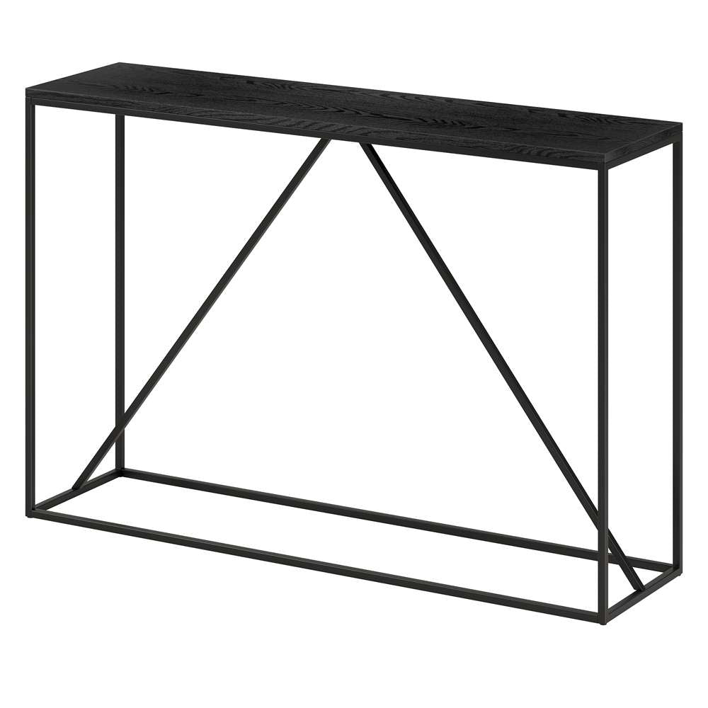 Hudson & Canal - Nia 45in Wide Rectangular Console Table in Blackened Bronze/Black Grain - AT1524 veiw 4