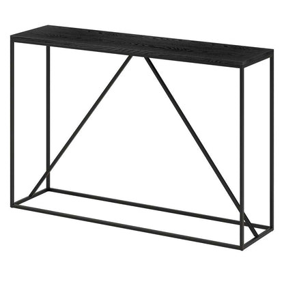 Hudson & Canal - Nia 45in Wide Rectangular Console Table in Blackened Bronze/Black Grain - AT1524 veiw 4
