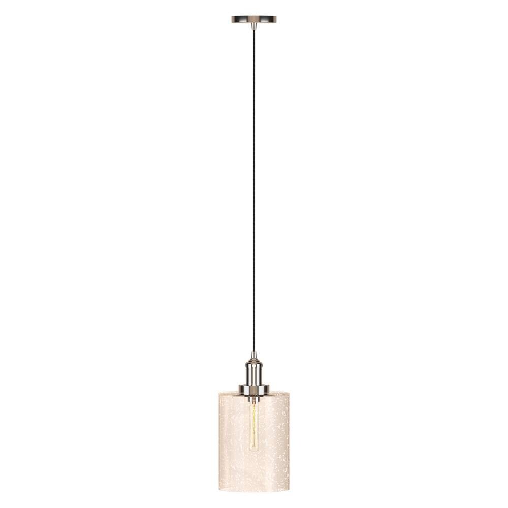 Hudson & Canal - Nora 7.87in Wide Pendant with Glass Shade in Polished Nickel/Seeded - PD0075 veiw 3