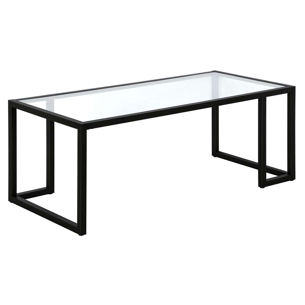 Hudson & Canal - Oscar 45in Wide Rectangular Coffee Table in Blackened Bronze - CT1331 veiw 1