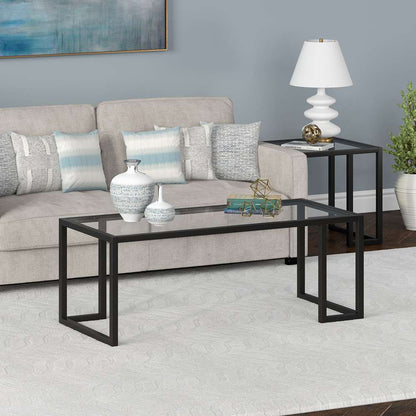 Hudson & Canal - Oscar 45in Wide Rectangular Coffee Table in Blackened Bronze - CT1331 veiw 2