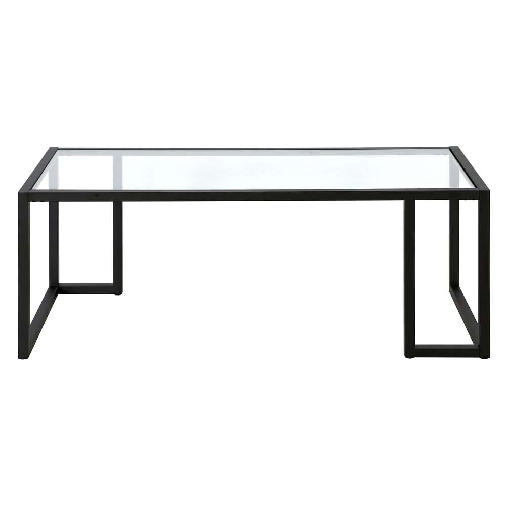 Hudson & Canal - Oscar 45in Wide Rectangular Coffee Table in Blackened Bronze - CT1331 veiw 3