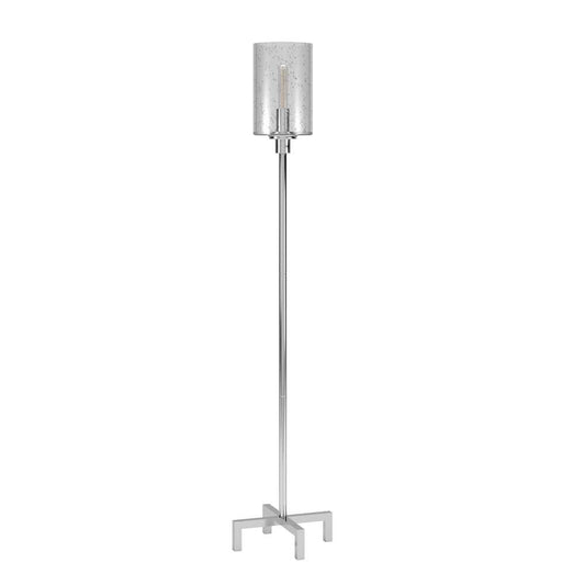 Hudson & Canal - Panos 66.25in Tall Floor Lamp with Glass Shade in Polished Nickel/Clear - FL0437 veiw 1