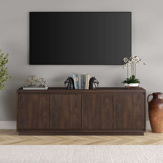 Hudson & Canal - Presque Rectangular TV Stand for TVs up to 75in in Alder Brown - TV1942 veiw 2