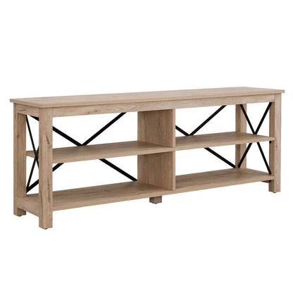 Hudson & Canal - Sawyer Rectangular TV Stand for TVs up to 70in in White Oak - TV0948 veiw 1
