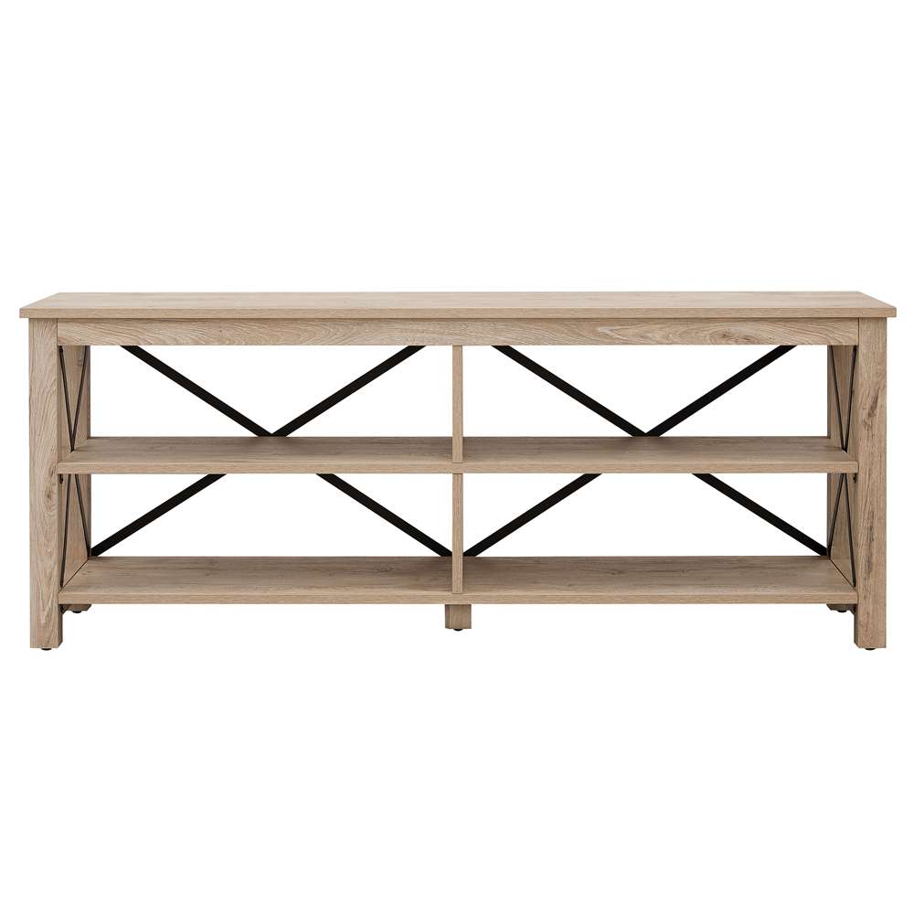 Hudson & Canal - Sawyer Rectangular TV Stand for TVs up to 70in in White Oak - TV0948 veiw 3