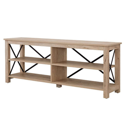 Hudson & Canal - Sawyer Rectangular TV Stand for TVs up to 70in in White Oak - TV0948 veiw 4