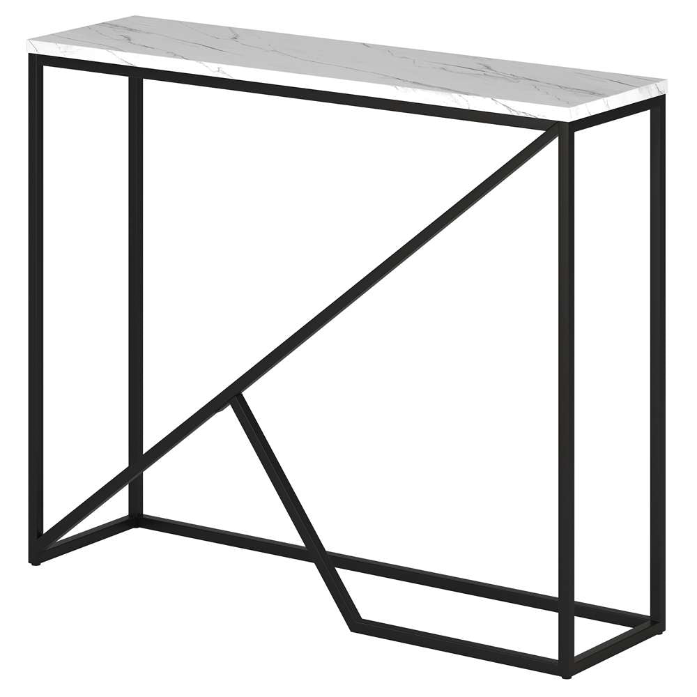 Hudson & Canal - Stella 36in Wide Console Table with Faux Marble Top in Blackened Bronze - AT1752 veiw 4